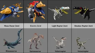 POWER RANGERS DINO FURY ZORDS VS LIFE REAL