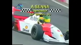 SENNA   GP do Brasil de 1993 última volta + pódio