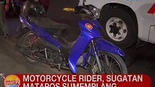 UB: Motorcycle rider, sugatan matapos sumemplang