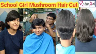 School Girl Mushroom Hair Cut II Rabin Das Star Howrah II Plz Subscribe & Share