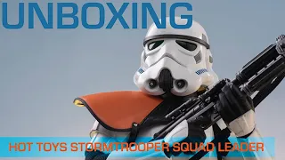 Unboxing Hot Toys Stormtrooper Squad Leader Sixth Scale Figure from The Mandalorian