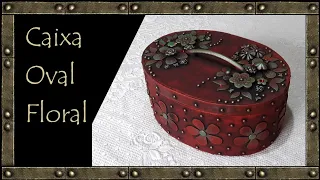 🍀How to make Oval FLORAL style BOX