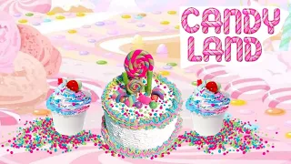 candyland themed fake cake/goodies useing dollartree spackle