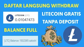 Daftar Langsung Withdraw..!! Penghasil Litecoin Gratis Terbaru Tanpa Deposit