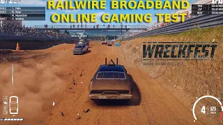 RAILWIRE 50Mbps FTTH connection Gaming test latest 2021 | KERALA | WRECKFEST