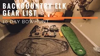 Lorenzo Sartini's 2017 Backcountry Bowhunting Gear List For Elk