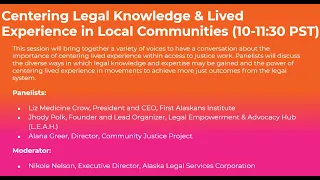 Centering Legal Knowledge and Lived Experience in Local Communities