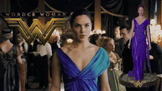 WONDER WOMAN GAL GADOT BLUE DRESS