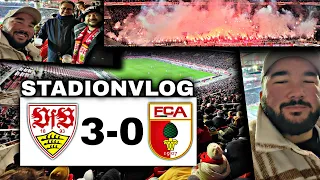 DAS NECKARSTADION BRENNT 🔥 PYROS ÜBERALL 🔥 VfB Stuttgart vs FC Augsburg | Stadionvlog