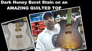 Dark Honey Burst on an AMAZING Angel Step Quilted Maple Top