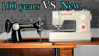 100 year old sewing machine VS Brand new Singer Heavy Duty