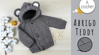 TUTORIAL como hacer un abrigo "Teddy" a crochet en todas las tallas