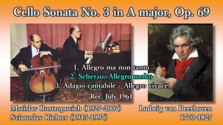 Beethoven: Cello Sonata No. 3, Rostropovich & Richter (1961) ベートーヴェン チェロソナタ第3番 スラヴァ＆リヒテル