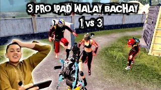 3 PRO IPAD KIDS CHALLENGE ME FOR 1 VS 3 | PUBG MOBILE