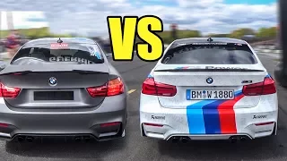 BMW M3 F80 vs BMW M4 F82 - DRAG RACE!