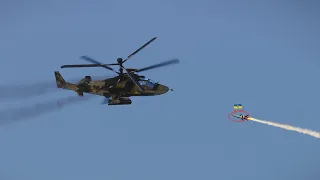 Ukraine's air defense system shot down several Russian Ka-52s.