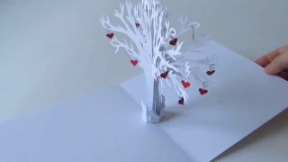 Family love tree pop up card