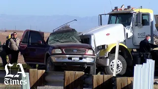 California highway crash kills at least 13 people
