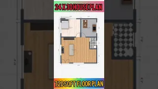 720 sqft house design | 24X30 HOUSE PLAN I 24 x 30 HOUSE DESIGN I 24 X 30 GHAR KA NAKSHA #Shorts