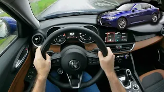 POV test drive | 2020 Alfa Romeo Giulia (facelift) in rain