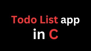 To-do list app in C tutorial