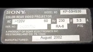 Sony KP-53HS30 TV Solder Repair