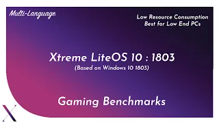 Xtreme LiteOS 10 : 1803 | x64 Multi-Language | Best for Low End PCs & Performance| Gaming Benchmarks