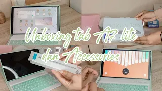 unboxing 📦 : samsung galaxy tab a7 lite + accessories [ shopee ] indonesia | dailyminna