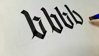 Easy Gothic Calligraphy Alphabet tutorial for beginners Learn Blackletter Fraktur Calligraphy Lesson