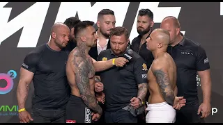 WAŻENIE I FACE TO FACE PRZED FAME MMA 10: MATEUSZ MURAŃSKI VS ARKADIUSZ TAŃCULA