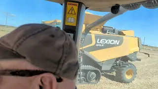 Cool Equipment - Even Cooler Indiana Farmers - Lots of Fun - Lexion 575R - CAT MT765C - J&M 1150