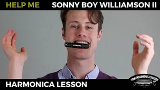 Help Me by Sonny Boy Williamson Blues Harmonica Lesson on Bb Harmonica + Free Harp Tab