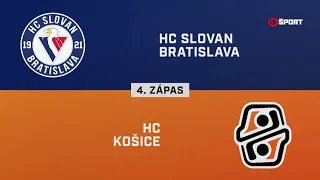 4. zápas štvrťfinále play-off Slovan Bratislava – Košice 2:4 (HIGHLIGHTY)