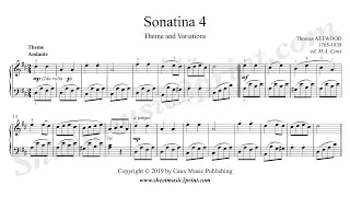 Attwood : Sonatina No. 4 in D Major