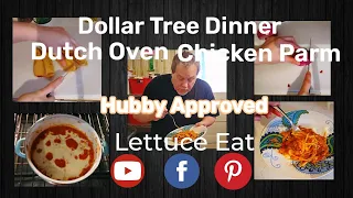 Dollar Tree Dinners Chicken Parm #whatsfordinner #dinner #dollartree #lettuceeat
