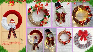DIY 5 Economical Christmas wreath making idea | Best out of waste Low budget Christmas craft idea🎄87