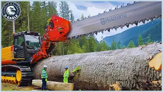 199 Incredible Fastest Big Chainsaw Cutting Tree Machines ▶4