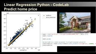 Linear Regression code example to predict home prices - CodeLab