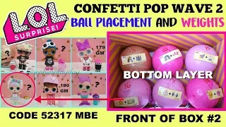 LOL Surprise Confetti Pop WAVE 2 Series 3 Ball Placement and Weight Hacks Unicorn Short Stop Phd B.B