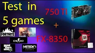 Test GTX 750 Ti 4 GB + AMD FX 8350 in 5 games