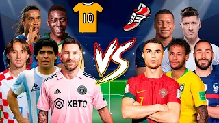 Number 10's 🆚 Right Footed Legends (Messi, Ronaldo, Neymar, Pele, Mbappe, Benzema) 🔥⚽💪