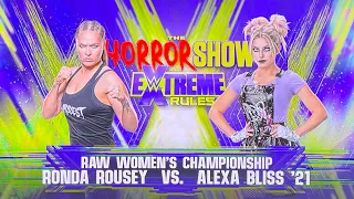 WWE 2k22 Ronda Rousey vs (C) Alexa Bliss Extreme Rules Title Match CPU vs CPU simulation