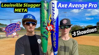 -8 SHOWDOWN | 2023 Louisville Slugger Meta vs Axe Avenge Pro | USSSA Baseball bat review