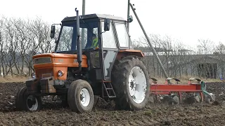 Fiat 1100 out in the field ploughing w/ 4-Furrow Kverneland Plough | Danish Agriculture