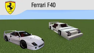 How to build a Ferrari F40 in Minecraft.