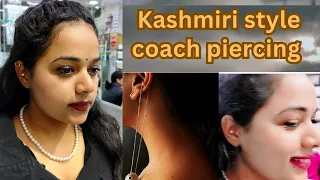 kashmiri style conch piercing/You can wear Kashmiri dejhoor earrings after getting your ears pierced