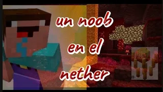 un noob en el nether😃