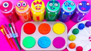 Numberblocks How to Make Your Own Rainbow Lollipop Glitter Candy ASMR