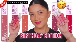 *new* MAYBELLINE SUPERSTAY LIPSTICK *BIRTHDAY EDITION* +NATURAL LIGHTING LIP SWATCHES|MagdalineJanet