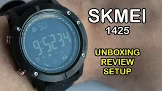 Skmei 1425 smartwatch unboxing setup and review